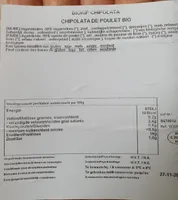 Chipolata de poulet bio