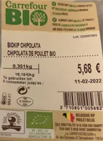 Chipolata de poulet bio