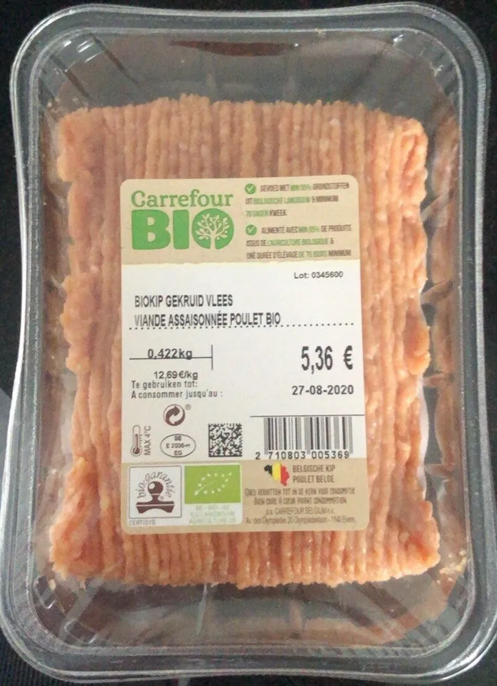 Viande assaisonnée poulet bio