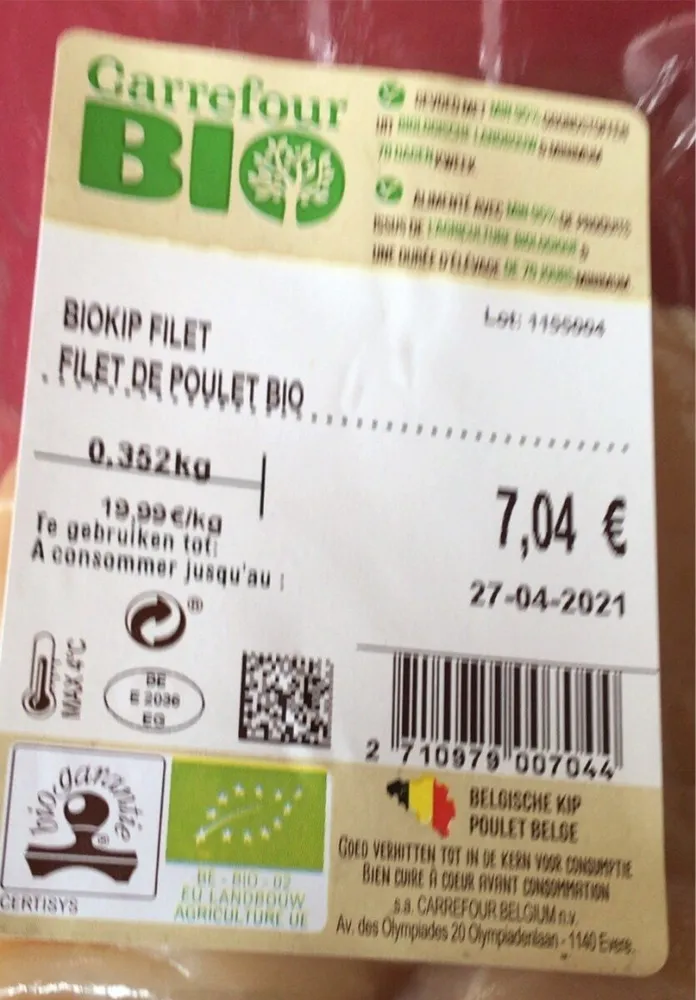 Filets de poulet