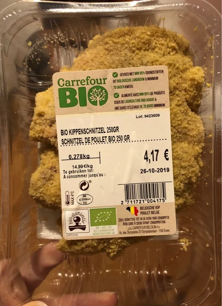 Schnitzel de poulet bio