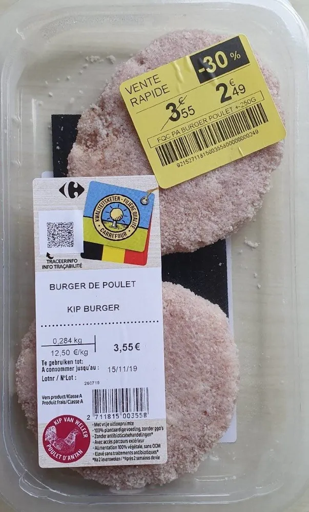 Burger de poulet