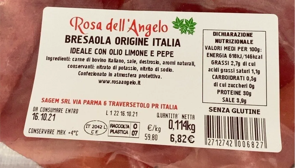 Bresaola origine italia