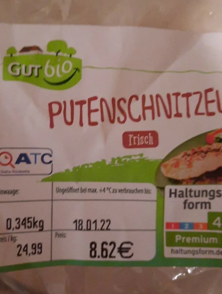 Putenschnitzel frisch