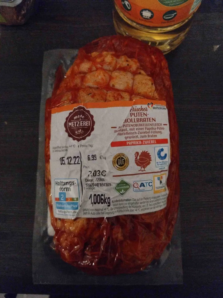 Frischen Putenrollbraten