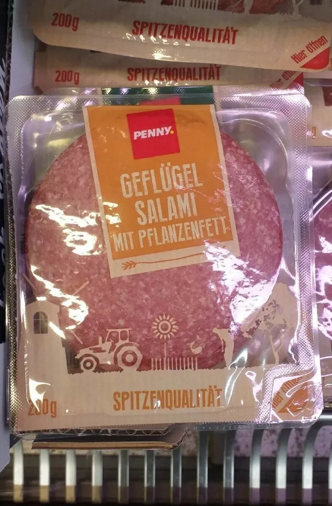 Geflügel Salami mit Pflanzenfett