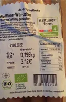 Bio Wiener würstchen