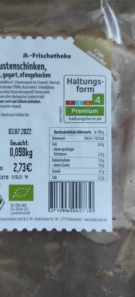 Bio Krustenschinken
