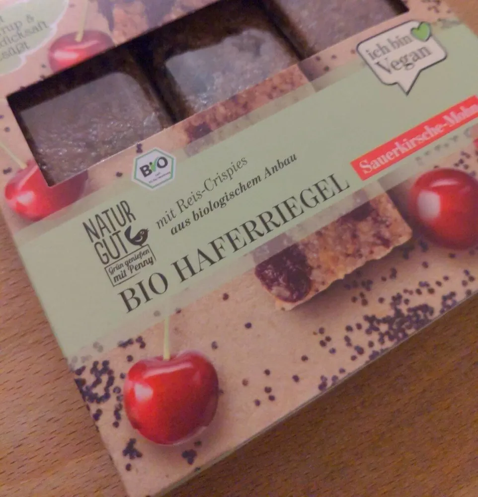 Bio Haferriegel Sauerkirsche-Mohn