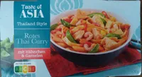Rotes Thai-Curry mit Hähnchen & Garnelen