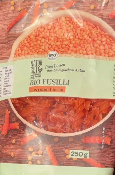 Bio Fusilli aus roten Linsen