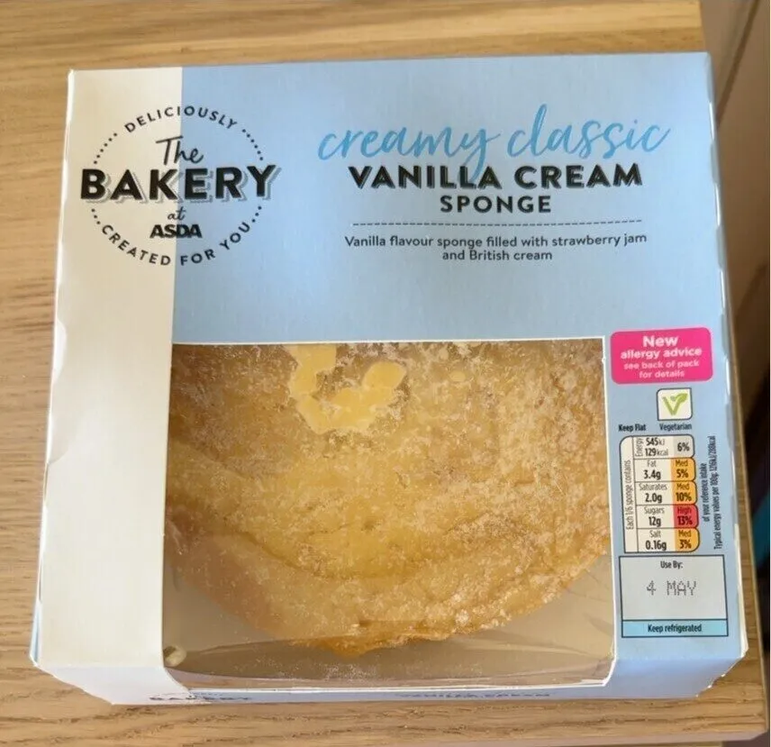 Vanilla cream sponge