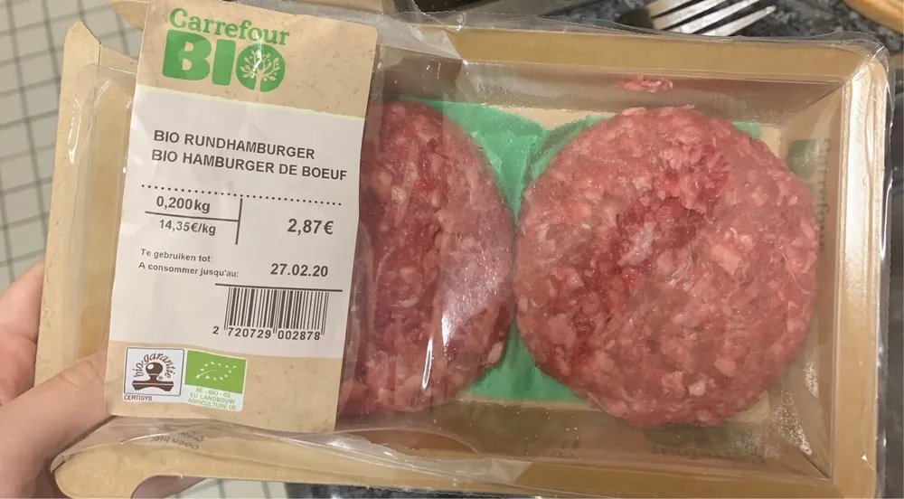 Bio Hamburger de Boeuf