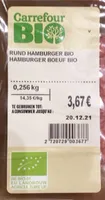Hamburger boeuf bio