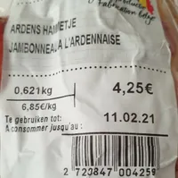 Jambonneau à l'ardennaise