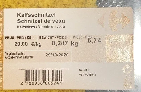 Schnitzel de Veau
