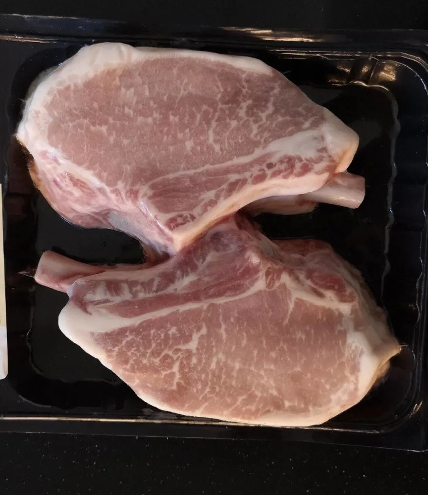 Côte de porc iberique.