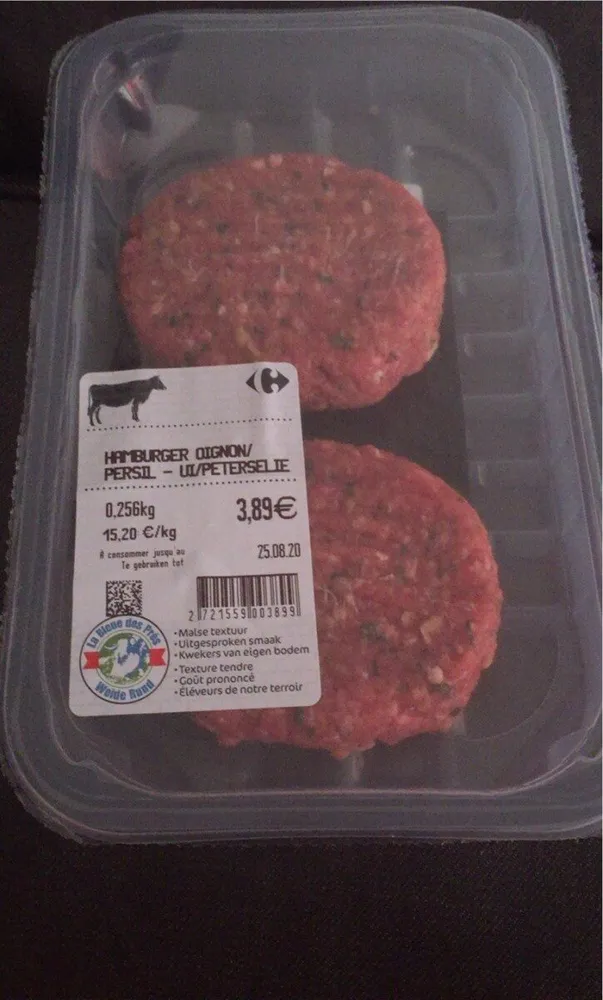 Hamburger oignon persil