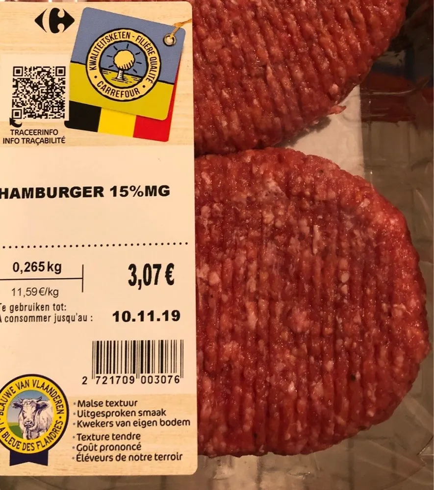 Hamburger 15% MG