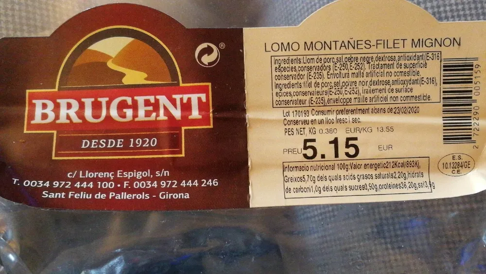Filet mignon séché