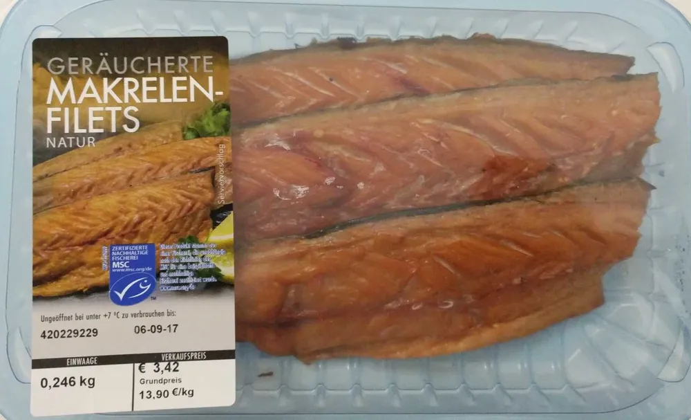 GERÄUCHERTE MAKRELEN-FILETS NATUR