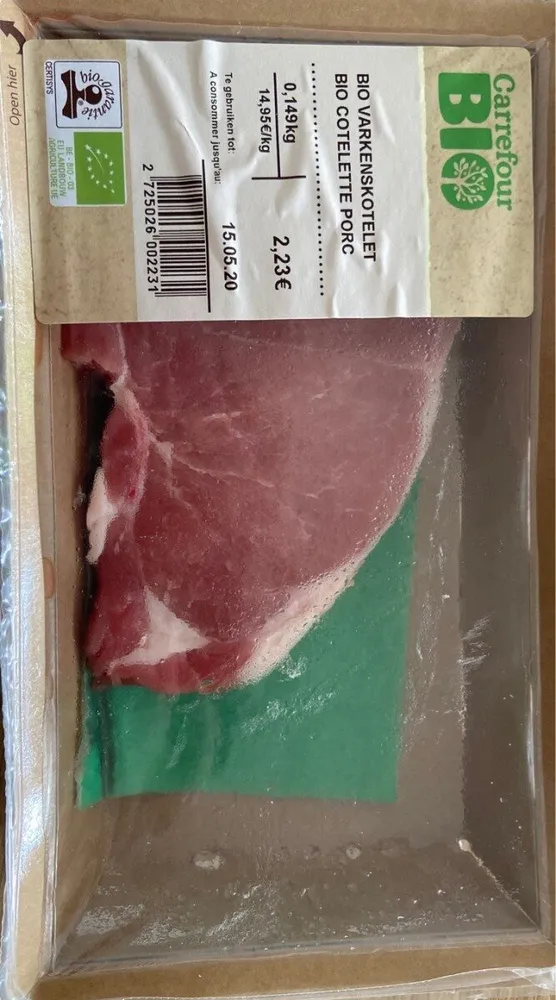 Côtelette de porc bio