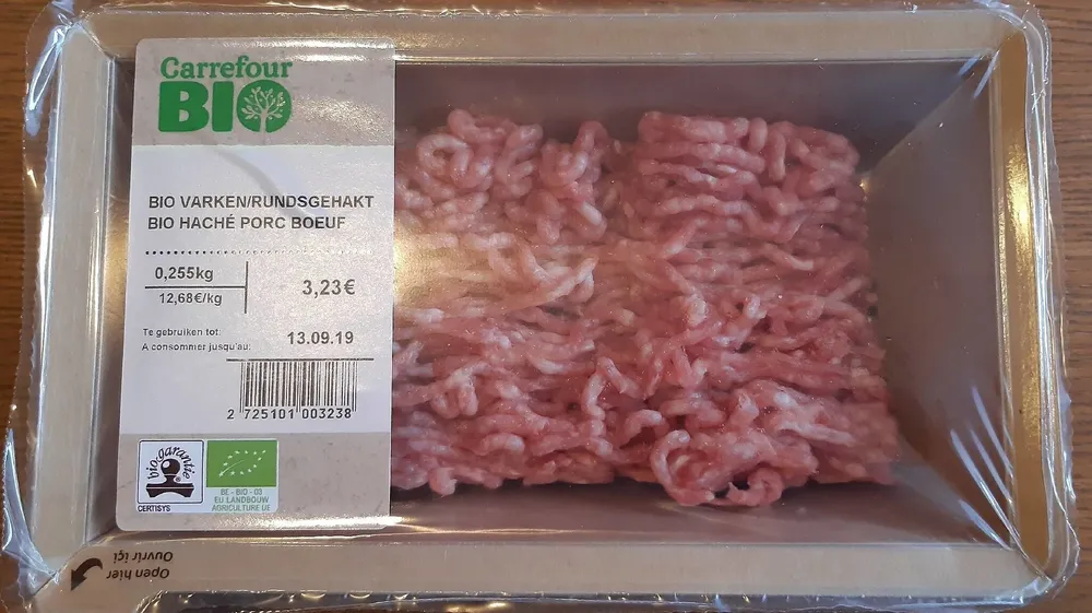 Bio haché porc bœuf
