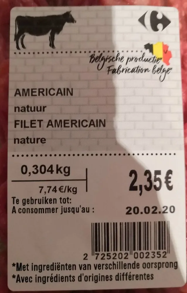 Filet américain nature