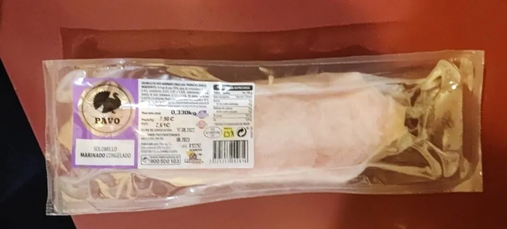 Solomillo marinado congelado
