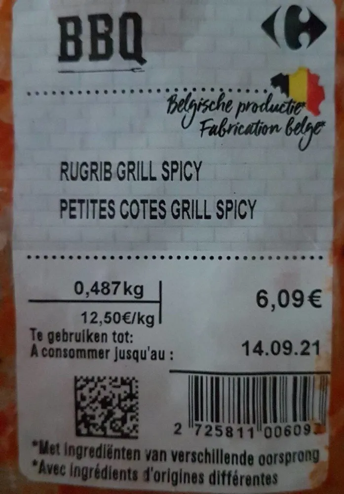 Petites côtes grill spicy