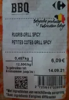 Petites côtes grill spicy