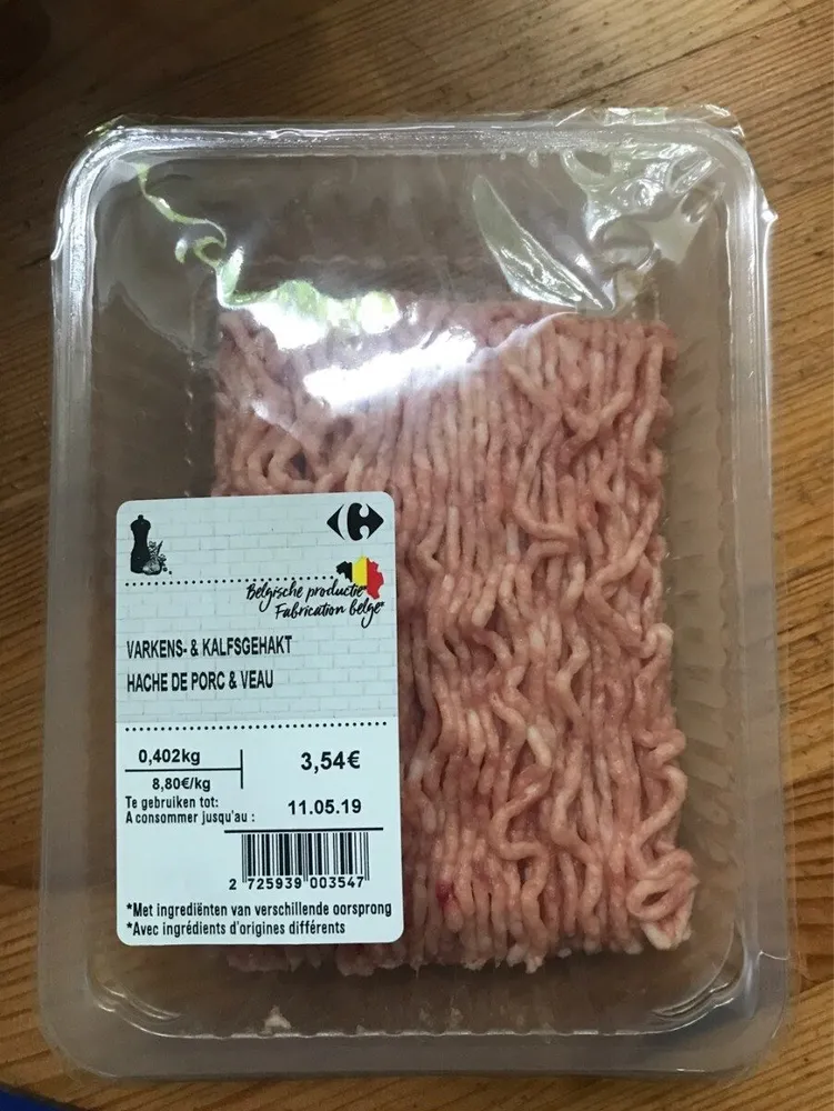 Viande hachée de porc et veau