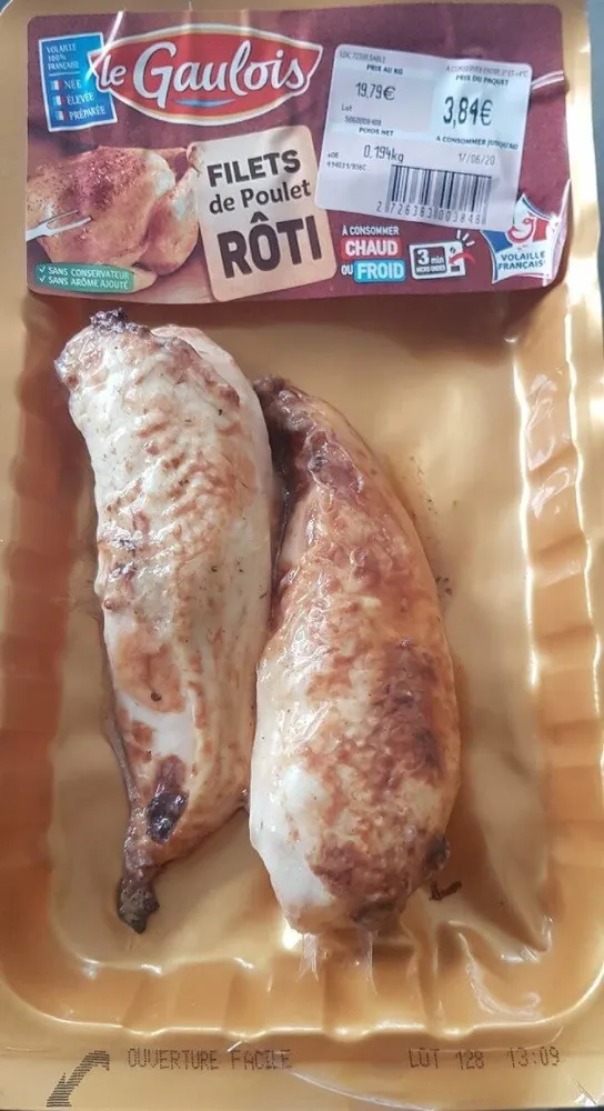 Filets de poulet rôti
