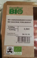 Bio saucisse porc/boeuf
