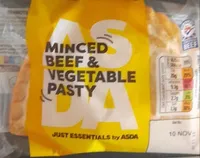 Minced beef and vegetable pasty