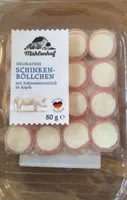 Schinkenröllchen mit Sahnemeerettich in Aspik