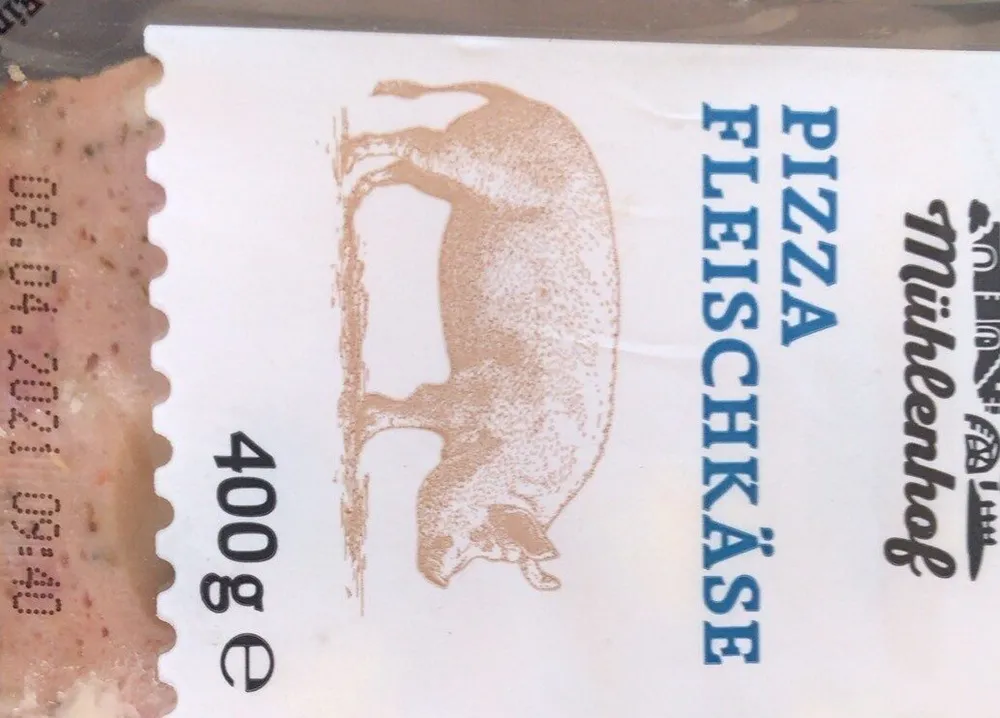 Pizza. Gleischkäse