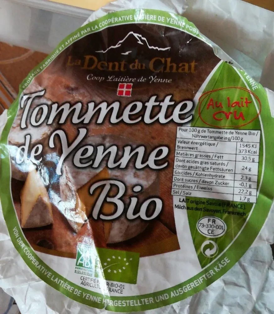 Tomme de Yenne au lait cru
