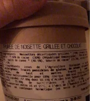 Purée de noisette grillé et chocolat