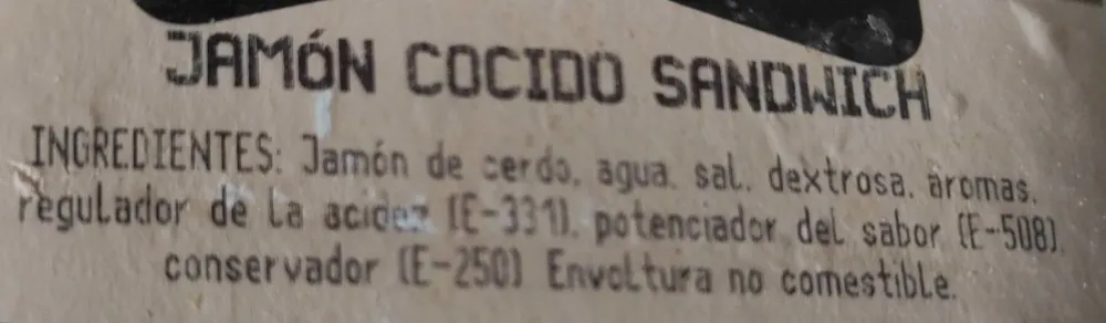 Jamon cocido Sandwich