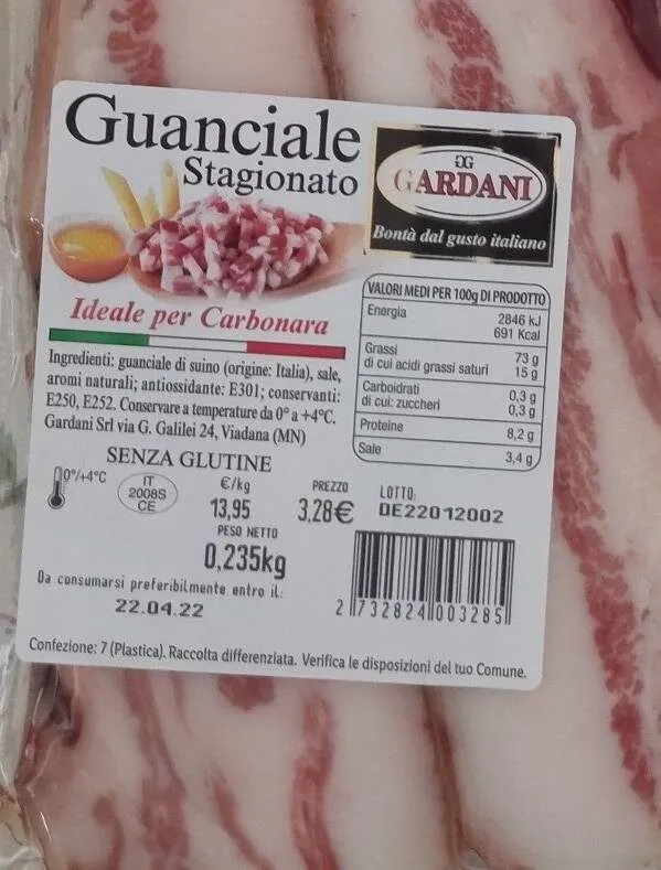 Guanciale stagionato