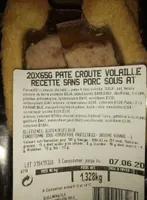 Paté croute volaille recette sans porc