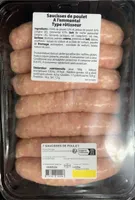 Saucisse de poulet a l emmental
