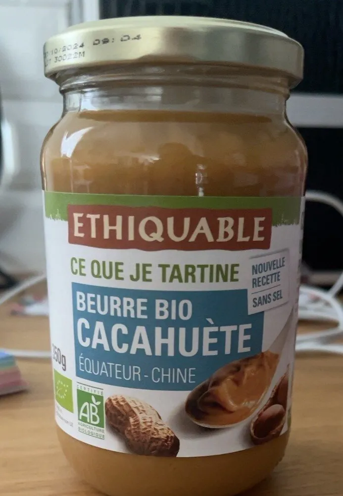 Beurre bio cacahuète Équateur-Chine