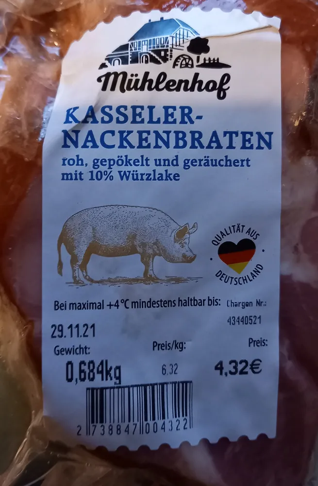 Kasseler Nackenbraten