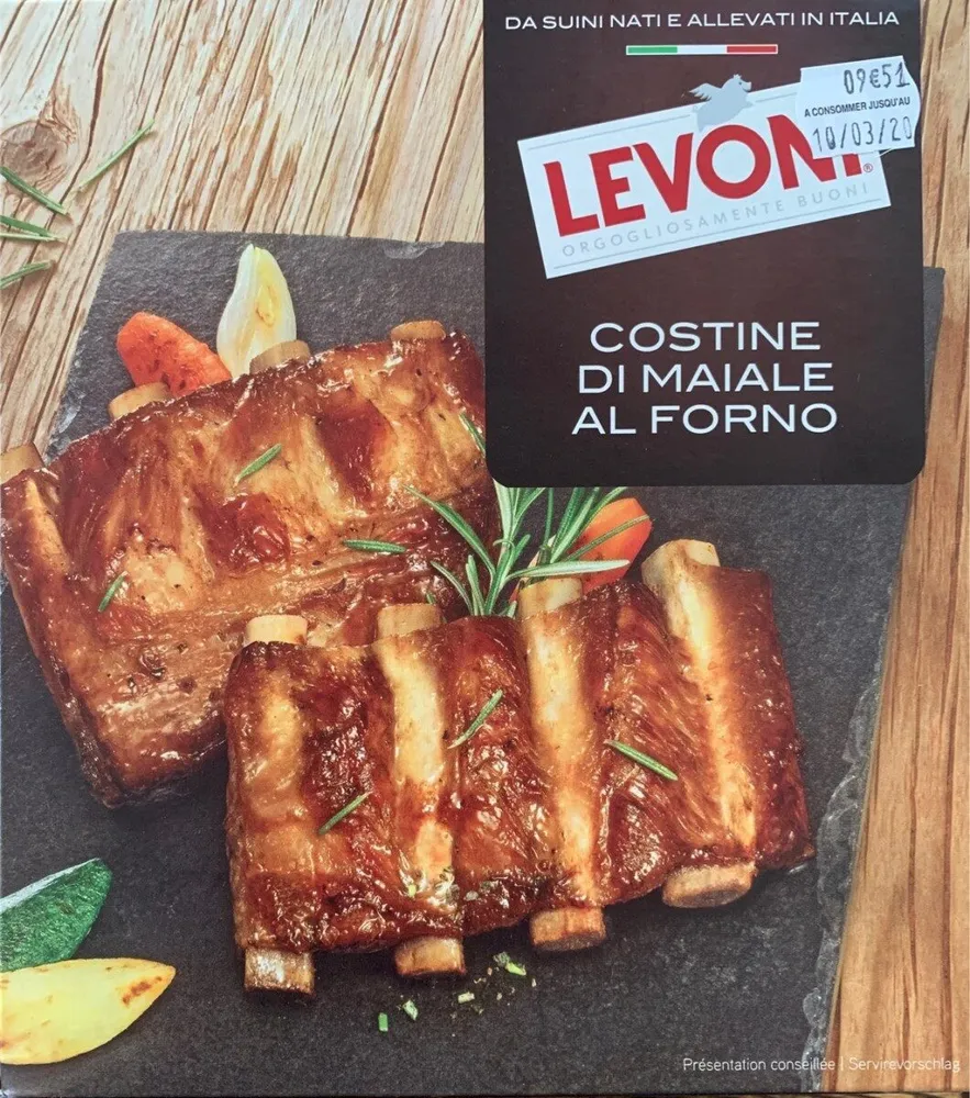Constine di maiale al forno