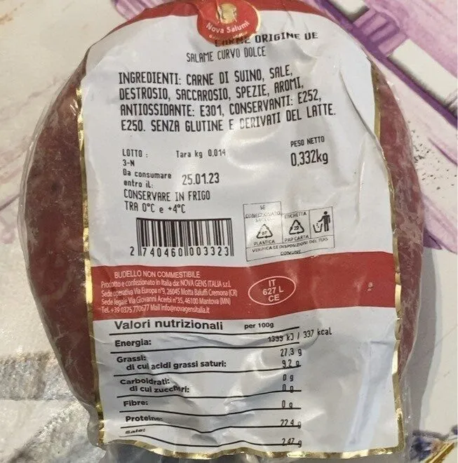 salame curvo dolce