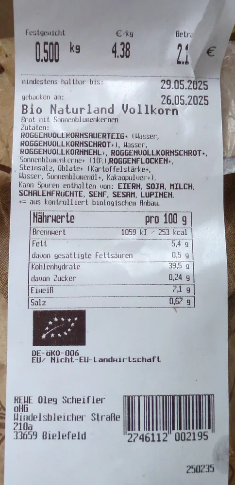 Bio Naturland Vollkorn