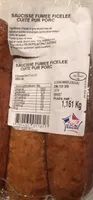 Saucisse fumée ficelée cuite pur porc