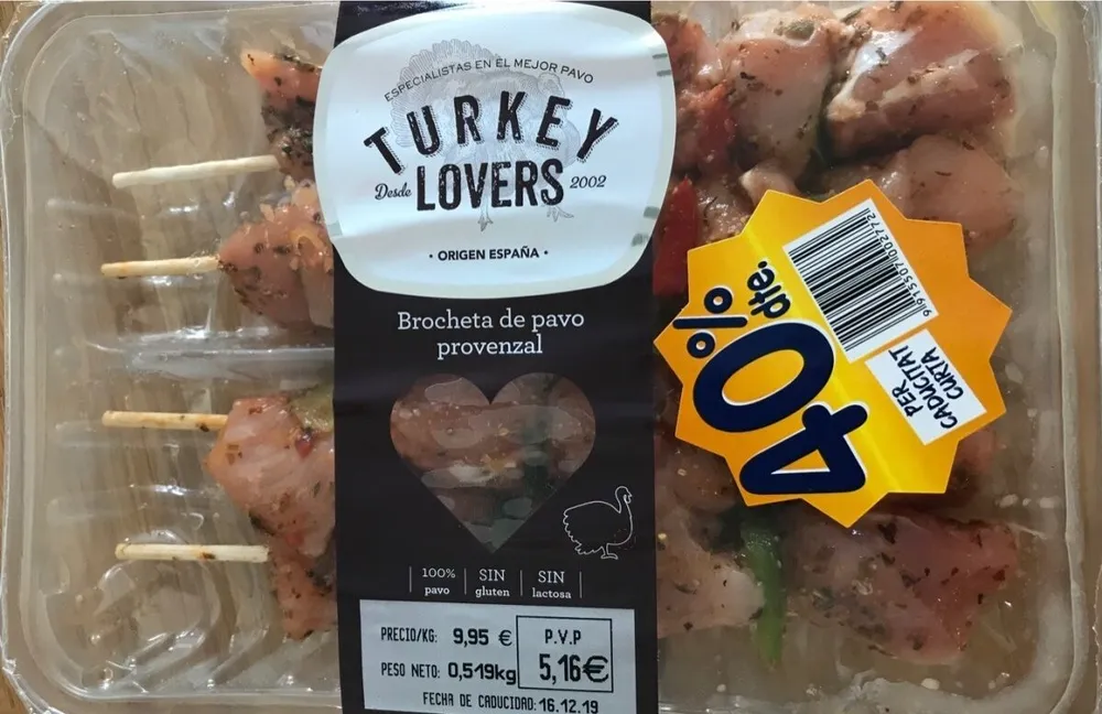 Brocheta de pavo provenzal